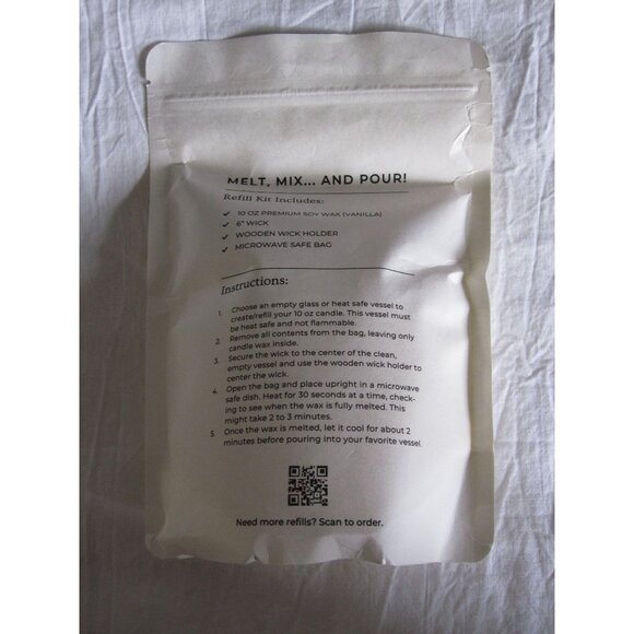 NEW Sweet Home Aroma Aromatic Vanilla Delight 10 oz Soy Wax Candle Refill Kit! - Picture 2 of 2